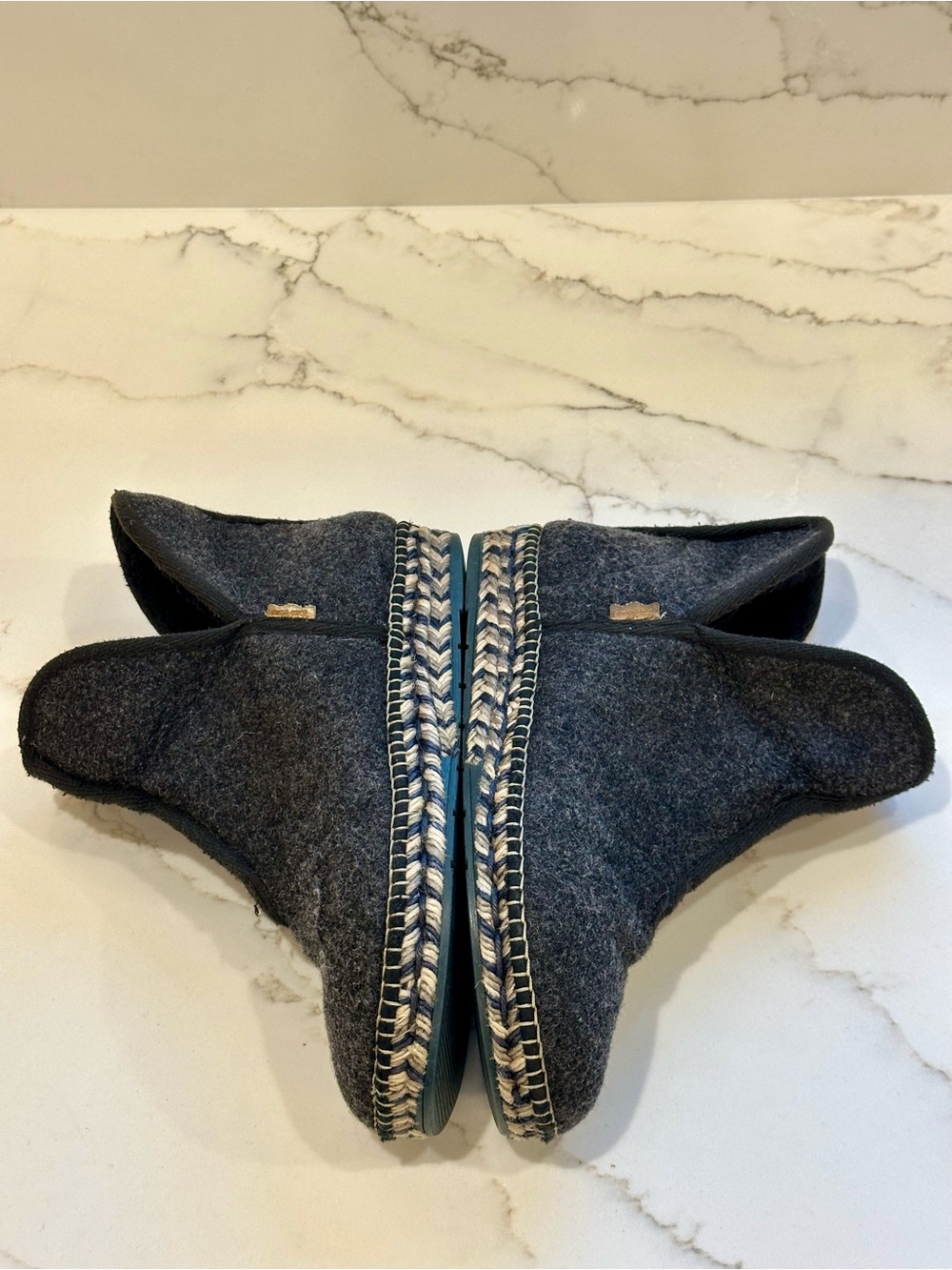 Toni Pons Gray Felt Faux Fur Espadrille Slipper Booties- Gorpcore/Cabin - Picture 4 of 7